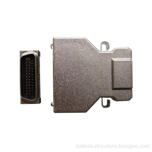 1.27mm Pitch 26 Pin SCSI Solder Plug Connector Db Type with Metal Cover